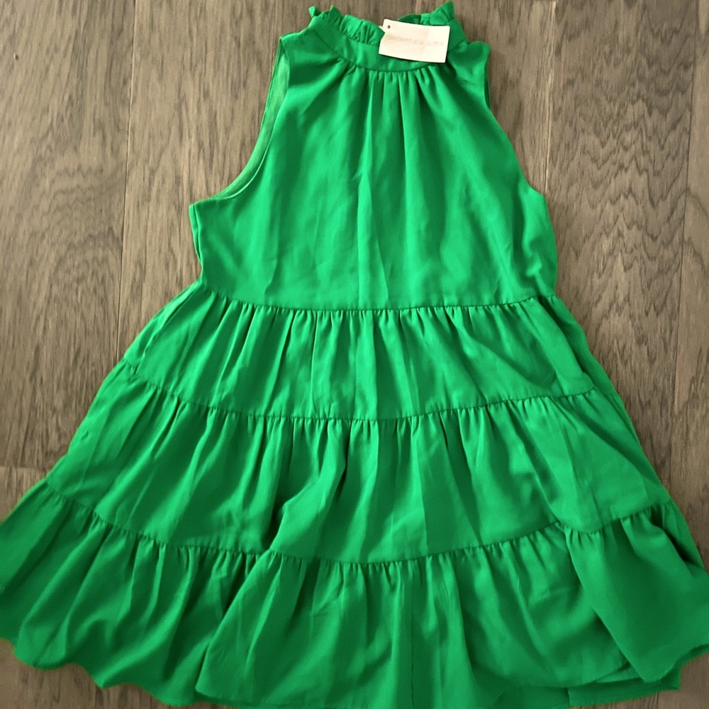 Kelly Green swing dress - halter top NEW WITH TAGS